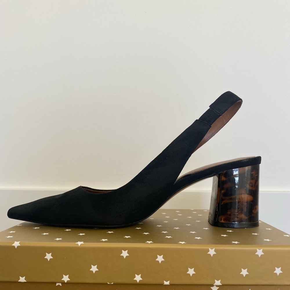 Zara suede black heels